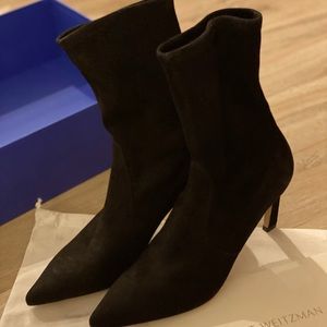 (New) Stuart Weitzman - Rapture 75 - black boots heels size 11